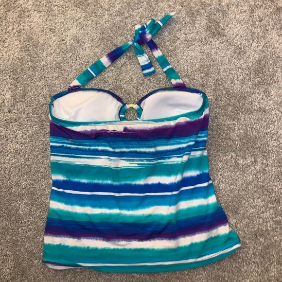 Apt 9 Nylon Green & Purple Swimsuit size 10 - Picture 8 of 13